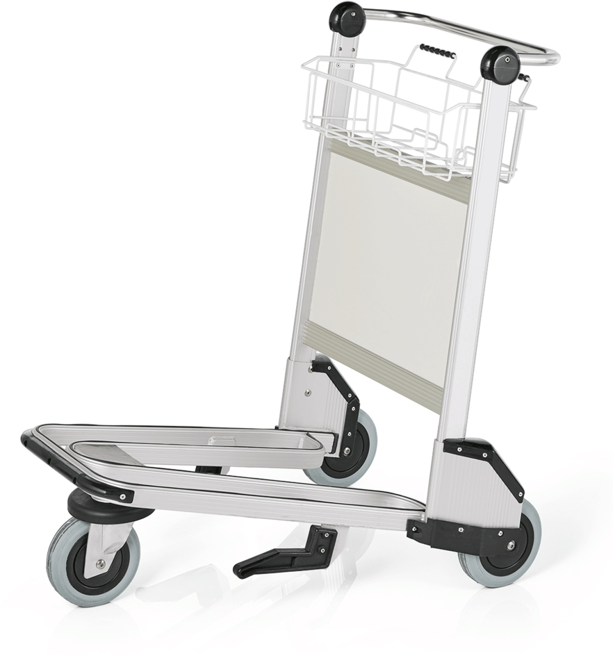 Airport Trolley, 93 x 67 x 104 cm, Aluminium
