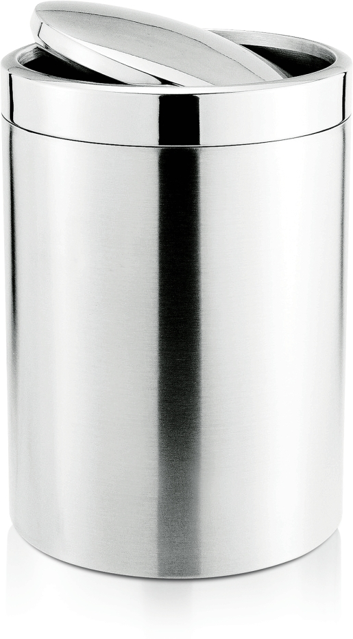 Abfalleimer mit Schwingdeckel, 5 ltr., Ø 18,5 cm, Edelstahl