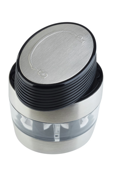 2 in 1 Salz u. Pfeffermühle 6 x 4,5 cm H: 9,5 cm , Schwarz