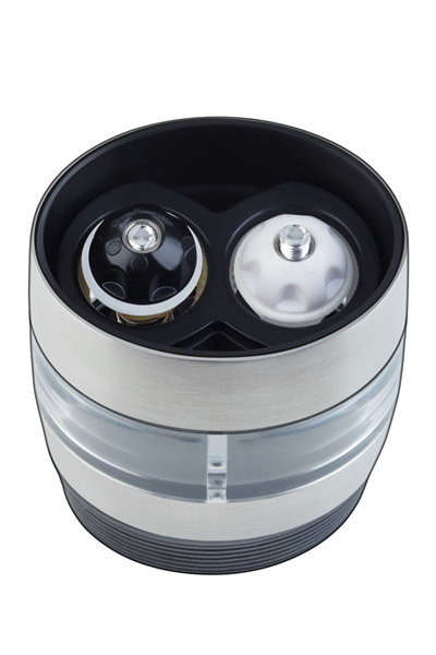 2 in 1 Salz u. Pfeffermühle 6 x 4,5 cm H: 9,5 cm , Schwarz